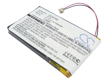 3.7V, Li-Polymer, 720mAh, Media Player battery fits Iriver, E10, E10ct, 2.66Wh Media Player Cameron Sino Technology Limited