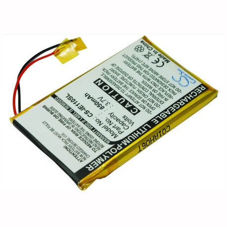 3.7V, Li-Polymer, 850mAh, Media Player battery fits Iriver, E100, Rei-e100 (b), 3.15Wh Media Player Cameron Sino Technology Limited (Suspended)