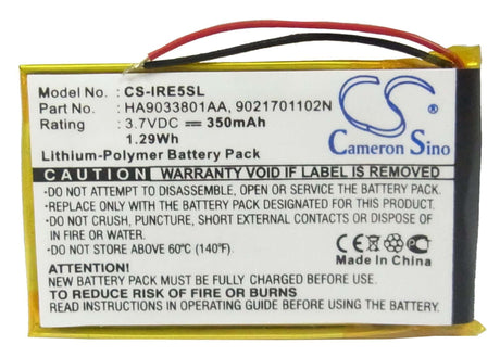 3.7V, Li-Polymer, 350mAh, Media Player battery fits Iriver, 9021701102n, E50 4g, E50 8g, 1.3Wh Media Player Cameron Sino Technology Limited (Suspended)