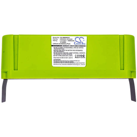 14.4V, Li-ion, 4000mAh, Vacuum battery fits Irobot, Roomba 614, Roomba 615, Roomba 640, 57.60Wh Vacuum Cameron Sino Technology Limited
