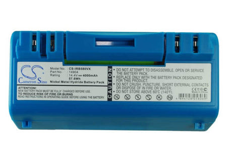 14.4V, Ni-MH, 4000mAh, Vacuum battery fits Irobot, Scooba 330, Scooba 340, Scooba 350, 57.60Wh Vacuum Cameron Sino Technology Limited