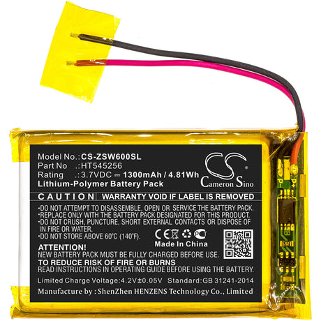 3.7V, Li-Polymer, 1300mAh, GPS battery fits Izzo, Ht545256, Swami 6000, 4.81Wh GPS, Navigator Cameron Sino Technology Limited