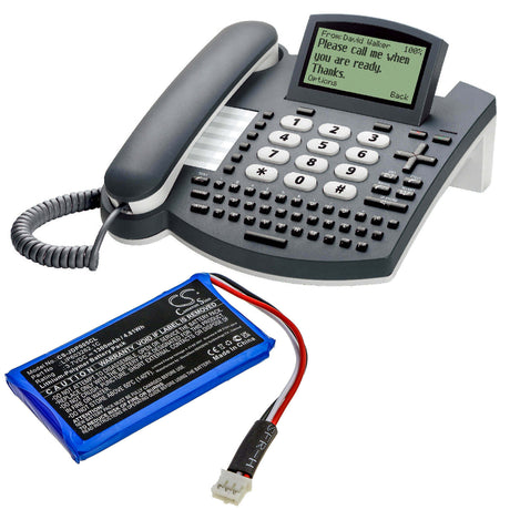 3.7V, Li-Polymer, 1300mAh, Cordless Phone battery fits Jablocom, Lip603262.1c, Gdp-04i, 4.81Wh Cordless Phone Cameron Sino Technology Limited (Cordless Phone)