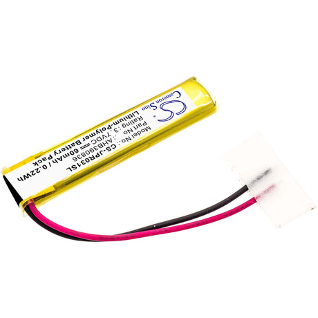 3.7V, Li-Polymer, 60mAh, Headset battery fits Plantronics, Jabra, Ahb390836, 100-55400000-02, 100-55400000-60, 0.22Wh Wireless Headset Cameron Sino Technology Limited