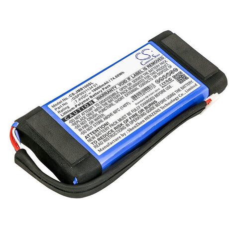 7.4V, Li-Polymer, 10000mAh, Speaker battery fits Jbl, Boombox, Jem3316, 74.00Wh Speaker Cameron Sino Technology Limited