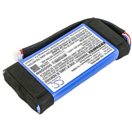 7.4V, Li-Polymer, 10000mAh, Speaker battery fits Jbl, Boombox, Jem3316, 74.00Wh Speaker Cameron Sino Technology Limited