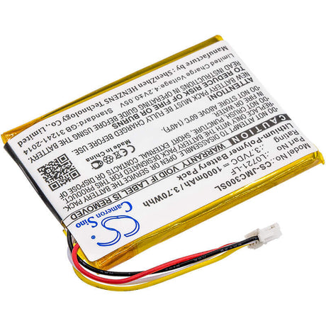 3.7V, Li-Polymer, 1000mAh, Speaker battery fits Jbl, Clip 3, Clip 3an, 3.70Wh Speaker Cameron Sino Technology Limited