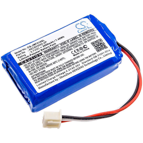 3.7V, Li-Polymer, 2000mAh, Speaker battery fits Jbl, Flip 2 (2013), Flip Ii (2013), 7.40Wh Speaker Cameron Sino Technology Limited