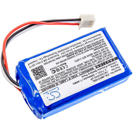 3.7V, Li-Polymer, 2000mAh, Speaker battery fits Jbl, Flip 2 (2013), Flip Ii (2013), 7.40Wh Speaker Cameron Sino Technology Limited