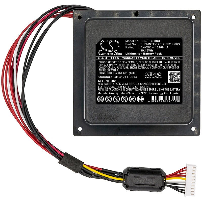 7.4V, Li-ion, 13400mAh, Speaker battery fits Jbl, Jblpartybox300cn, Partybox 300, 99.16Wh Speaker Cameron Sino Technology Limited