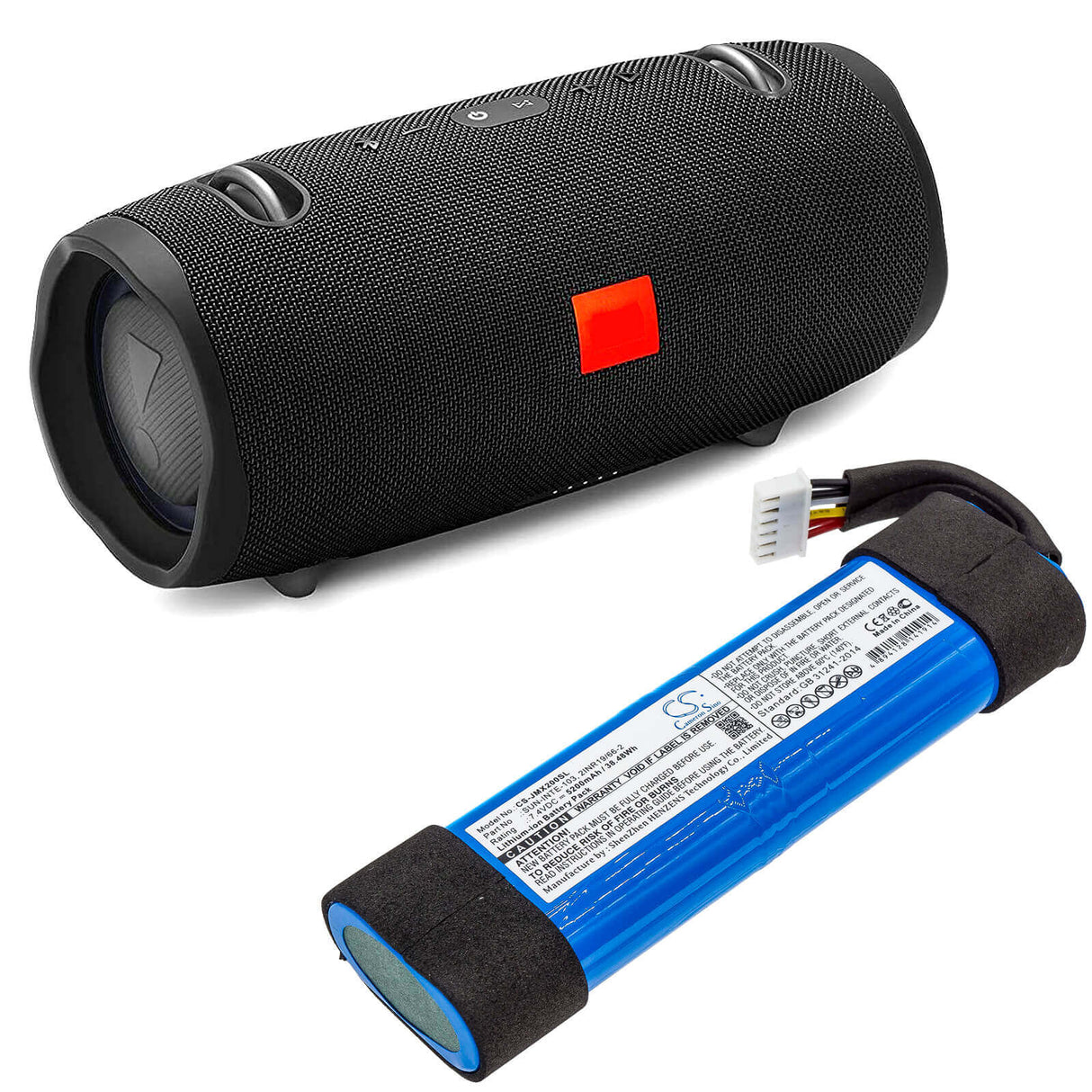 7.4V, Li-ion, 5200mAh, Speaker battery fits Jbl, Jblxtreme2blkam, Jblxtreme2bluam, 38.48Wh Speaker Cameron Sino Technology Limited