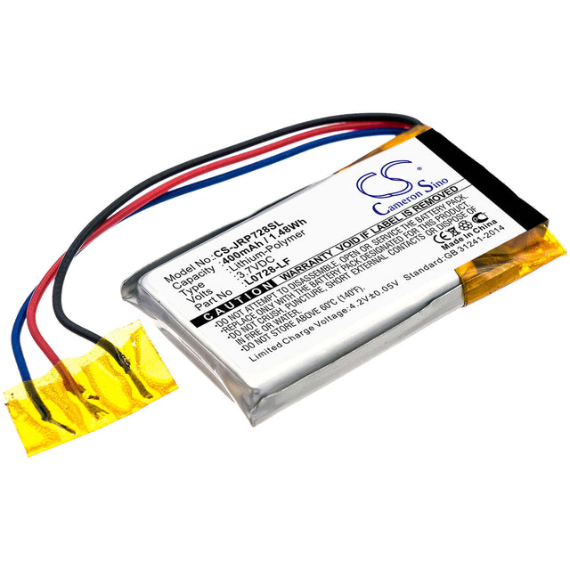 3.7V, Li-Polymer, 400mAh, Speaker battery fits Jbl, Jr Pop, 1.48Wh Speaker Cameron Sino Technology Limited