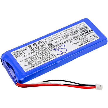 3.7V, Li-Polymer, 6000mAh, Speaker battery fits Jbl, Pulse 2, Pulse Ii, 22.20Wh Speaker Cameron Sino Technology Limited