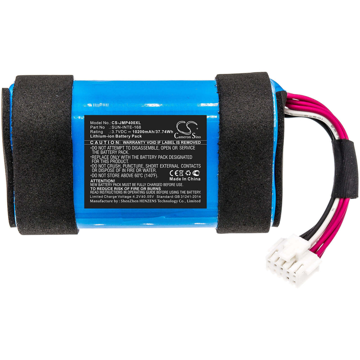 3.7V, Li-ion, 10200mAh, Speaker battery fits Jbl, Pulse 4, 37.74Wh Speaker Cameron Sino Technology Limited