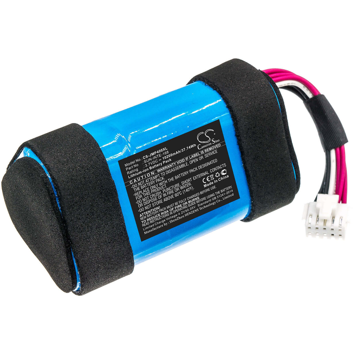3.7V, Li-ion, 10200mAh, Speaker battery fits Jbl, Pulse 4, 37.74Wh Speaker Cameron Sino Technology Limited