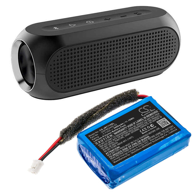 3.7V, Li-Polymer, 3000mAh, Speaker battery fits Jbl, Turbo, 11.10Wh Speaker Cameron Sino Technology Limited