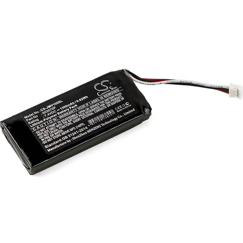 7.4V, Li-Polymer, 1300mAh, Speaker battery fits Jbl, Voyager, 9.62Wh Speaker Cameron Sino Technology Limited