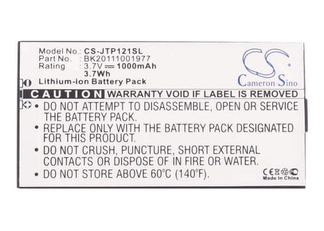 3.7V, Li-ion, 1000mAh, SmartPhone battery fits Jcb, Bk20111001977, Toughphone Tradesman, Tp121, 3.7Wh Mobile, SmartPhone Cameron Sino Technology Limited (Suspended)