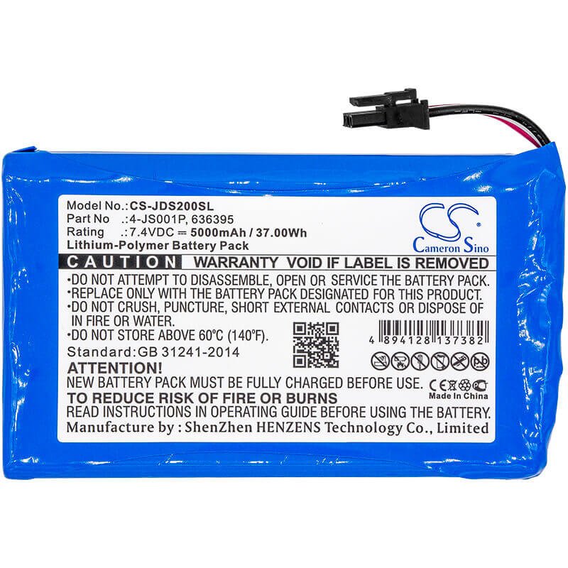 7.4V, Li-Polymer, 5000mAh, Equipment battery fits Viavi, Jdsu, 4-js001p, E100AS, Smart Otdr, 37Wh Equipment, Survey, Test Cameron Sino Technology Limited