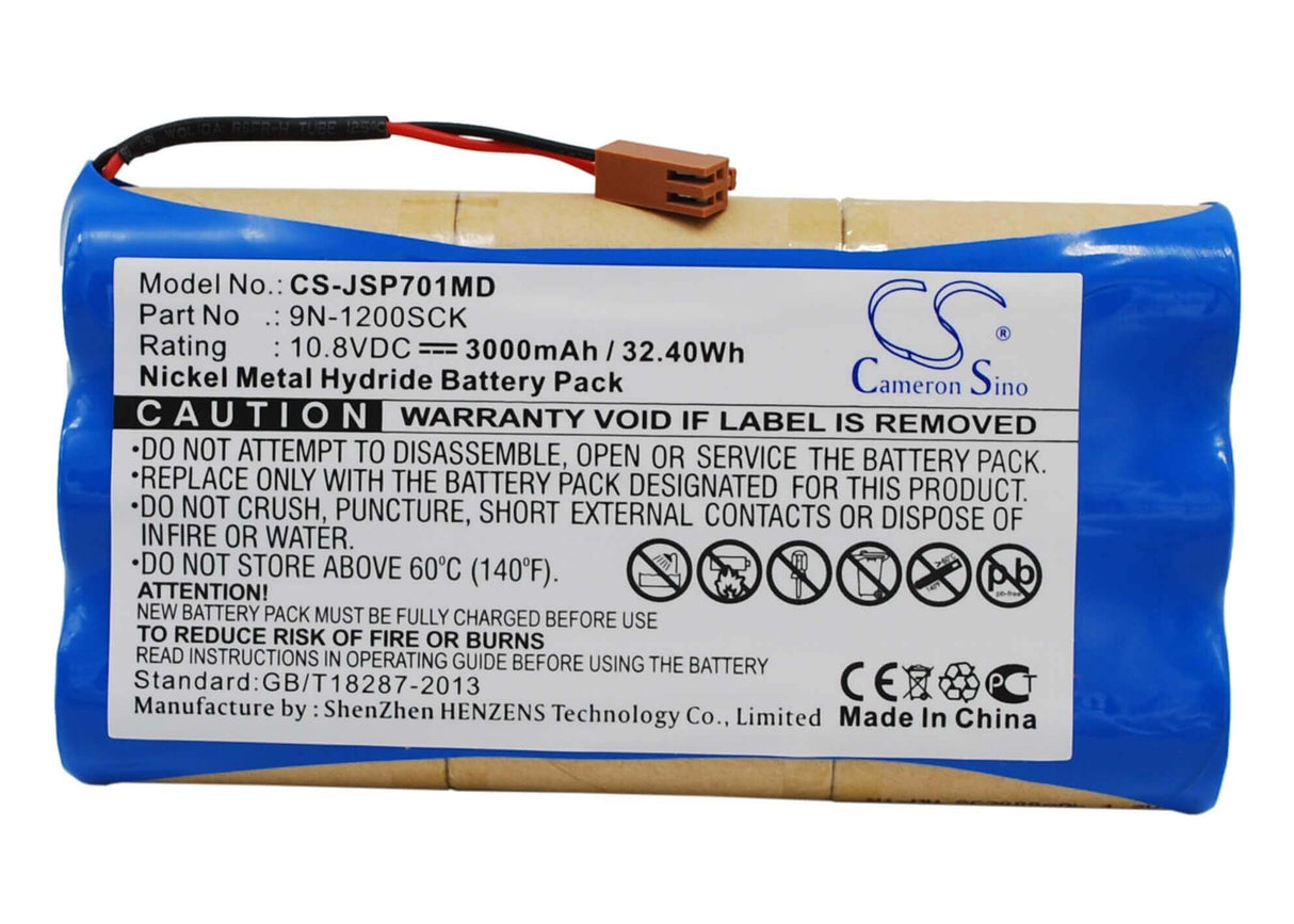 10.8V, Ni-MH, 3000mAh, Medical battery fits Jms, 9n-1200sck, Infusion Pump Ot-701, Ot-601, 32.40Wh Medical Cameron Sino Technology Limited (Medical)