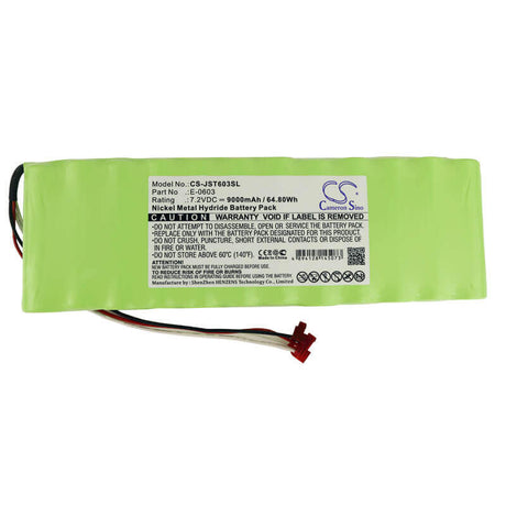7.2V, Ni-MH, 9000mAh, Equipment battery fits Josam, E-0603, Truck Aligner II, 64.8Wh Equipment, Survey, Test Cameron Sino Technology Limited