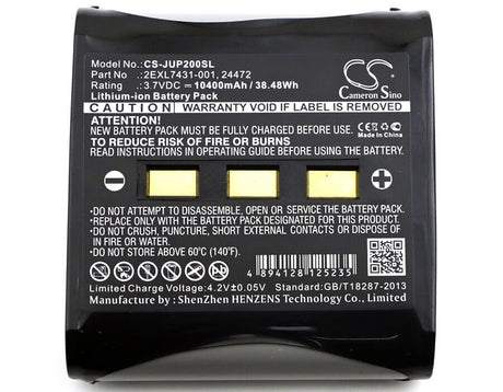 3.7V, Li-ion, 10400mAh, Equipment battery fits Carlson, Sokkia, Juniper, 1003778-01, Mini 2, Surveyor 2, 38.48Wh Equipment, Survey, Test Cameron Sino Technology Limited