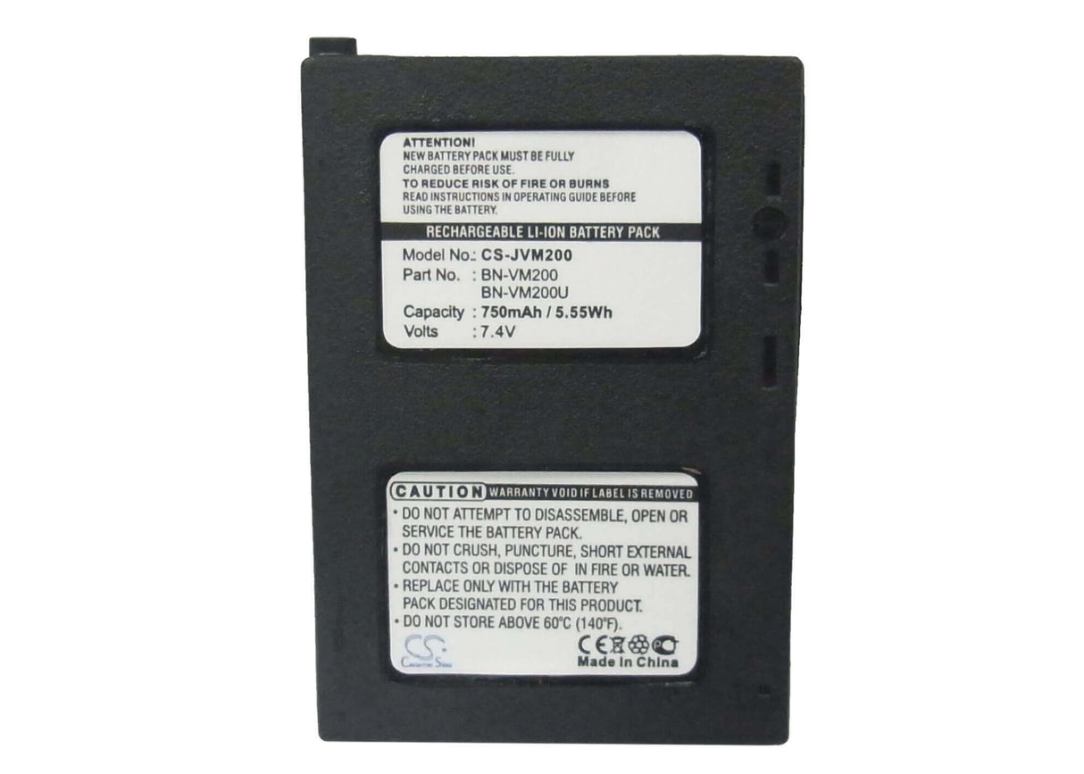 7.4V, Li-ion, 750mAh, Camera battery fits Jvc, Bn-vm200, Gz-mc100, Gz-mc100ek, 5.55Wh Camera Cameron Sino Technology Limited (Camera)