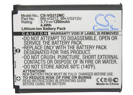 3.7V, Li-ion, 1200mAh, Camera battery fits Jvc, Bn-vg212, Gz-v700, Gz-vx705, 4.44Wh Camera Cameron Sino Technology Limited (Camera)