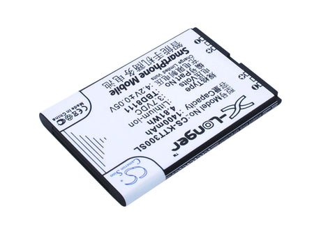 3.7V, Li-ion, 1400mAh, SmartPhone battery fits K-touch, Tbd8111, D5800, E339, 5.18Wh Mobile, SmartPhone Cameron Sino Technology Limited (Suspended)