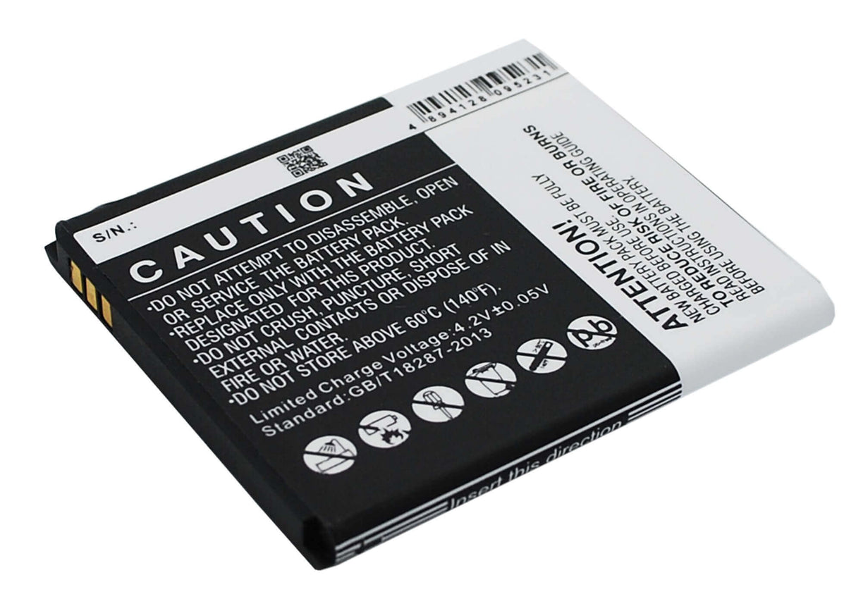 3.7V, Li-ion, 1600mAh, SmartPhone battery fits K-touch, T61, T61, 5.92Wh Mobile, SmartPhone Cameron Sino Technology Limited (Suspended)