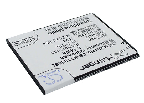 3.7V, Li-ion, 2200mAh, SmartPhone battery fits K-touch, T93, T93, 8.14Wh Mobile, SmartPhone Cameron Sino Technology Limited (Smartphone)
