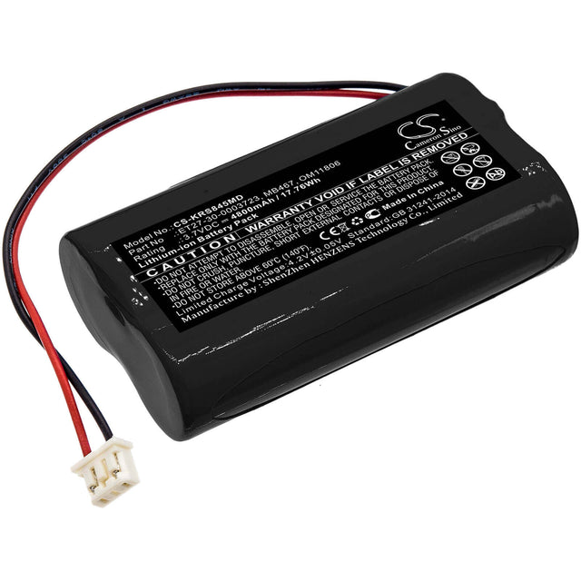 3.7V, Li-ion, 4800mAh, Medical battery fits Karl Storz, 30.0003, 8402 Zx, 8402zx Laryngoscope 30-0003, 17.76Wh Medical Cameron Sino Technology Limited (Medical)