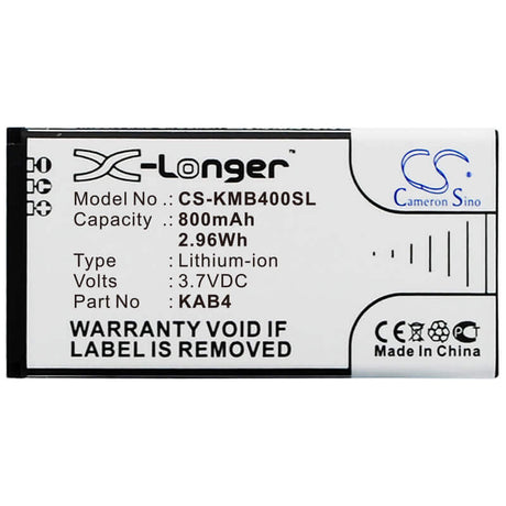 3.7V, Li-ion, 800mAh, SmartPhone battery fits Maxcom, Kazam, Kab4, Life B4, 2.96Wh Mobile, SmartPhone Cameron Sino Technology Limited (Smartphone)