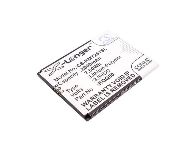 3.8V, Li-Polymer, 2000mAh, SmartPhone battery fits Kazam, 5834003660, Th25014-01, Thunder2 5.0, 7.6Wh Mobile, SmartPhone Cameron Sino Technology Limited (Smartphone)