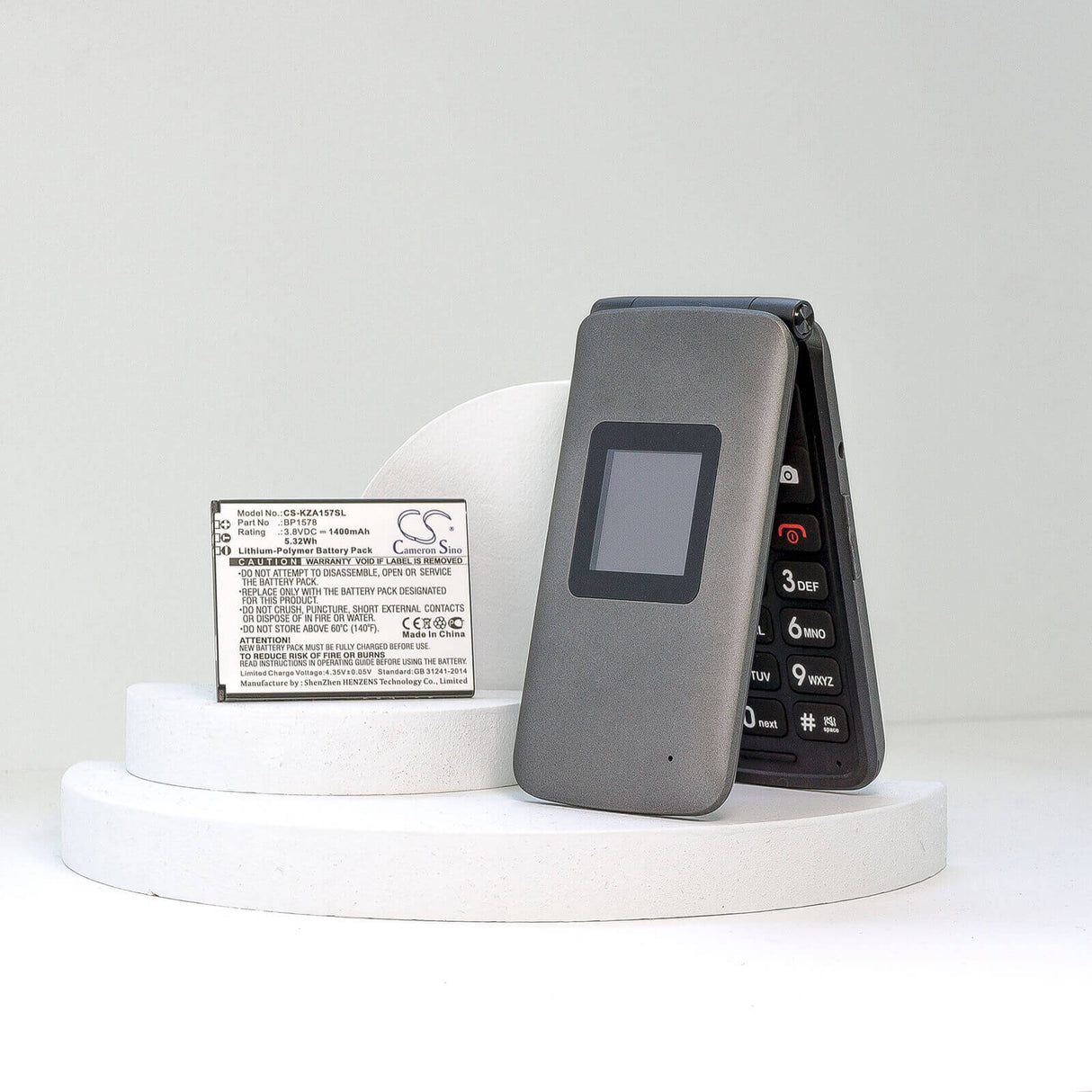 3.8V, Li-Polymer, 1400mAh, SmartPhone battery fits Kazuna, Bp1578, 440g, Etalk, 5.32Wh Mobile, SmartPhone Cameron Sino Technology Limited (Smartphone)