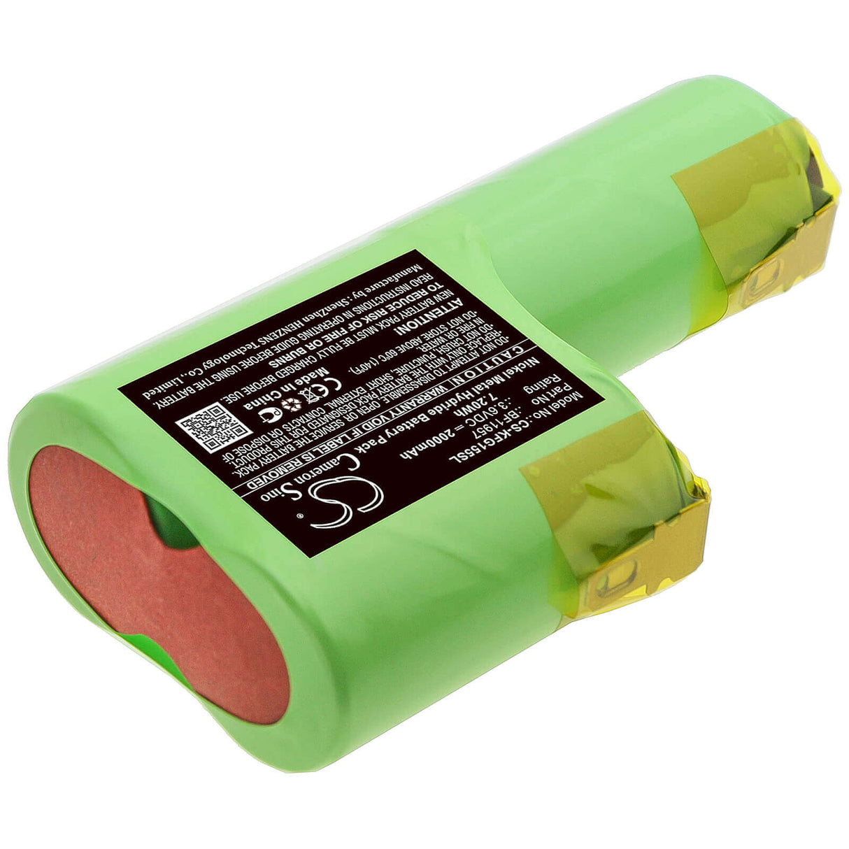 3.6V, Ni-MH, 2000mAh, Kitchenware battery fits Kenwood, Bf11957, Grati Fg155, 7.2Wh Kitchenware Cameron Sino Technology Limited