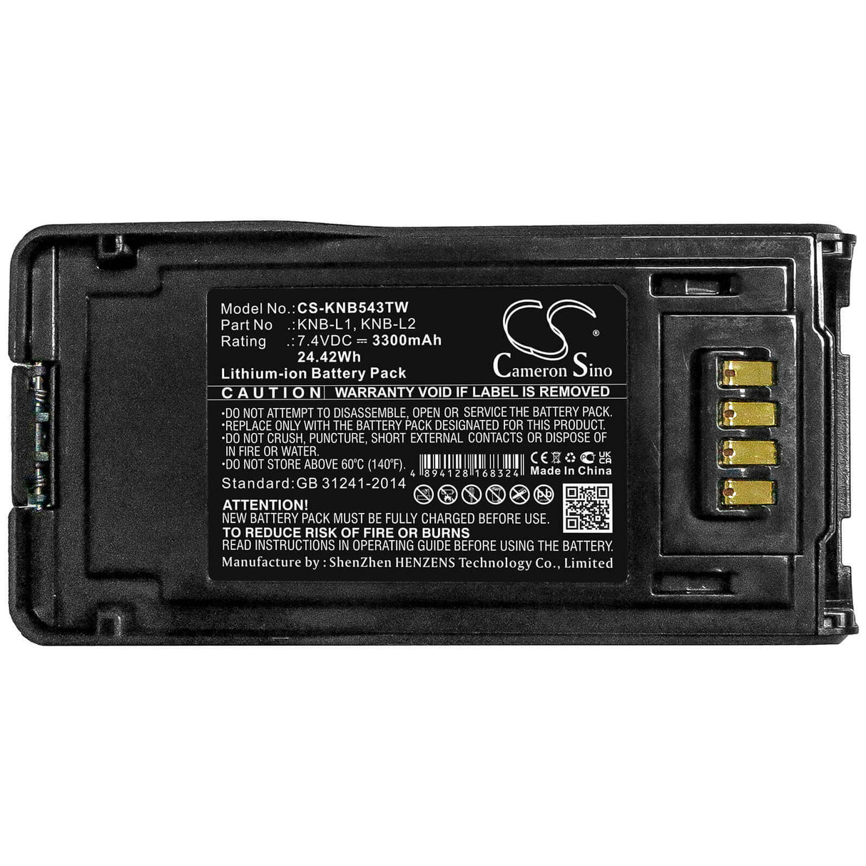 Two-Way Radio Battery For Kenwood, Nx-5000, Nx-5200, Nx-5300 7.4v, 3300mah - 24.42wh Two-Way Radio Cameron Sino Technology Limited   