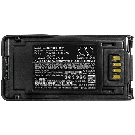 Two-Way Radio Battery For Kenwood, Nx-5000, Nx-5200, Nx-5300 7.4v, 3300mah - 24.42wh Two-Way Radio Cameron Sino Technology Limited   