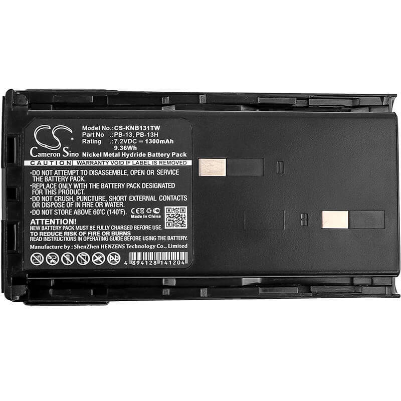 7.2V, Ni-MH, 1300mAh, Two-Way Radio battery fits Kenwood, Pb-13, Th-26at, Th-27, 9.36Wh Two-Way Radio Cameron Sino Technology Limited