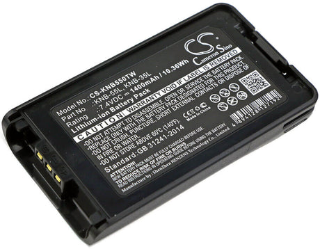 7.4V, Li-ion, 1400mAh, Two-Way Radio battery fits Kenwood, Knb-24l, Nx-220, Nx-320, 10.36Wh Two-Way Radio Cameron Sino Technology Limited