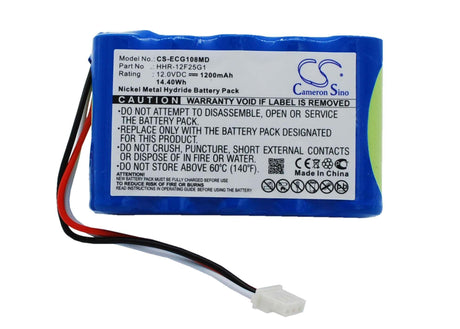 12.0V, Ni-MH, 1200mAh, Medical battery fits Kenz Cardico, Hhr-12f25g1, Ecg-108, Ecg-110, 14.40Wh Medical Cameron Sino Technology Limited (Medical)