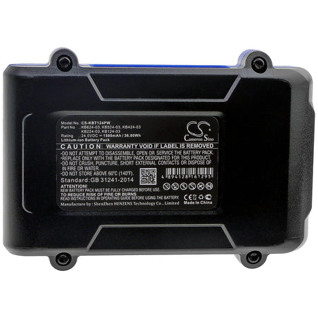 24.0V, Li-ion, 1500mAh, Power Tools battery fits Kobalt, Kb124-03, 856455, 1518740, 36Wh Power Tools Cameron Sino Technology Limited (Power Tools)