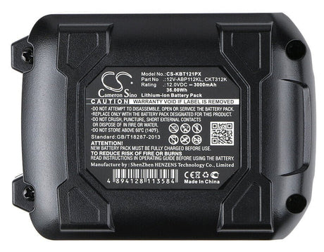 12.0V, Li-ion, 3000mAh, Power Tools battery fits Kobalt, 12v-abp112kl, Cdt212ku, Cid120ku, 36Wh Power Tools Cameron Sino Technology Limited (Power Tools)