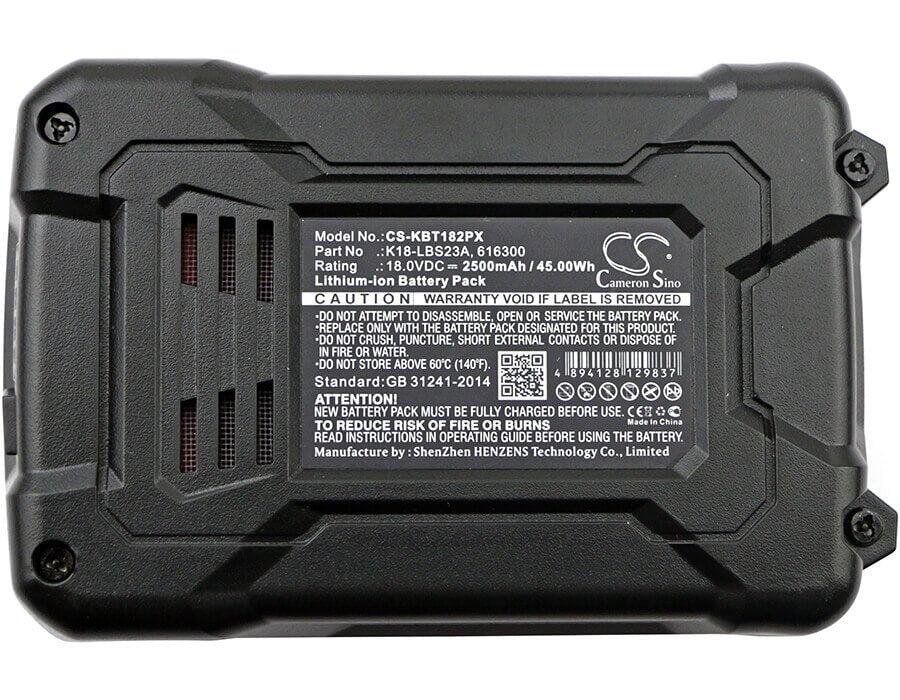 18.0V, Li-ion, 2500mAh, Power Tools battery fits Kobalt, 616300, K18ld-26a, 45Wh Power Tools Cameron Sino Technology Limited (Suspended)