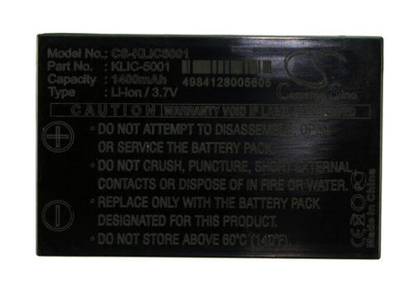 Camera Battery For Kodak Easyshare Dx6490, Easyshare Dx7440, 3.7v, 1400mah - 5.18wh Camera Cameron Sino Technology Limited (Camera)