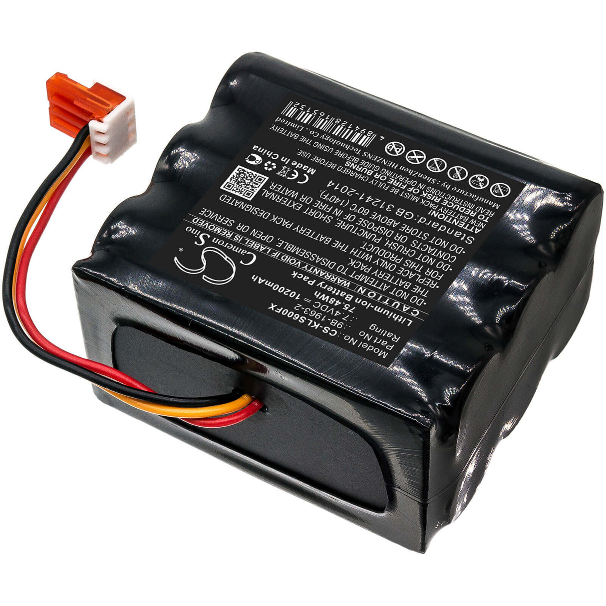 7.4V, Li-ion, 10200mAh, Flashlight battery fits Koehler, Lighthawk, 9b-1963-2, Lighthawk 600, Lighthawk 600 Lumens, 75.48Wh Flashlight Cameron Sino Technology Limited