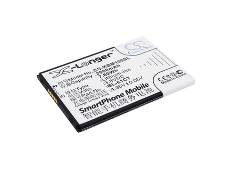 3.8V, Li-ion, 2000mAh, SmartPhone battery fits Koobee, Bl-61ct, M100, S100, 7.6Wh Mobile, SmartPhone Cameron Sino Technology Limited (Smartphone)