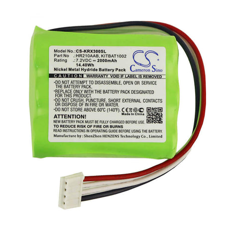 7.2V, Ni-MH, 2000mAh, Equipment battery fits Korg, Hhr210aab, PA3X, Pa3x 61, 14.4Wh Equipment, Survey, Test Cameron Sino Technology Limited