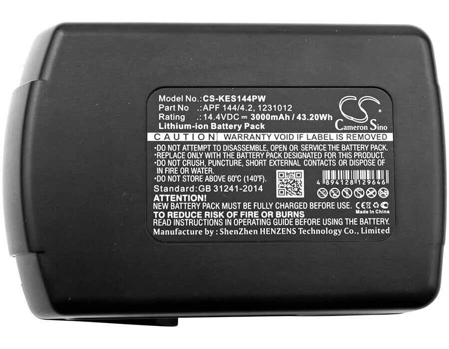 14.4V, Li-ion, 3000mAh, Power Tools battery fits Kress, 1231012, 144 Afb, 43.2Wh Power Tools Cameron Sino Technology Limited (Power Tools)