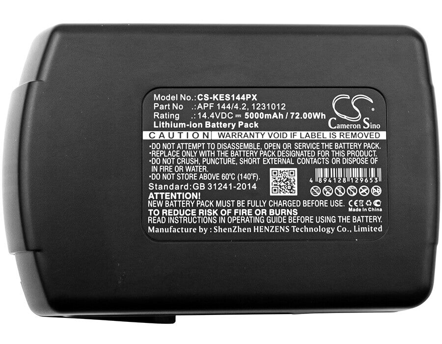 14.4V, Li-ion, 5000mAh, Power Tools battery fits Kress, 1231012, 144 Afb, 72Wh Power Tools Cameron Sino Technology Limited (Power Tools)